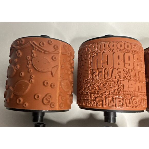 Stampin' Up Lot 6 Jumbo Wheel Beach/Snowflakes/Circles/FaLaLaLa/Reindeer, Fish - Picture 4 of 6